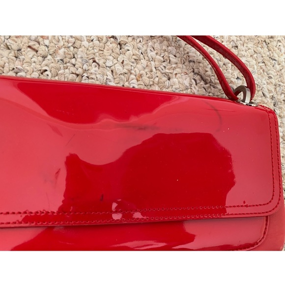 Ann Taylor Red Baguette Handbag - Picture 4 of 5